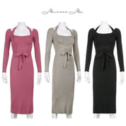 ウエストクロスリボンタイトニットワンピース 3色展開 - select store mirror meウエストクロスリボンタイトニットワンピース 3色展開107391944mirror meselect store mirror me107391944グレージュ S