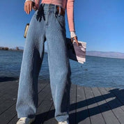 デザインワッフル生地ワイドレッグハイウエストパンツ 3色展開 - select store mirror meデザインワッフル生地ワイドレッグハイウエストパンツ 3色展開125217964mirror meselect store mirror me125217964ライトブルー S