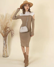 【動画あり】スリーブカットコントラストニットワンピース 3色展開 - select store mirror me【動画あり】スリーブカットコントラストニットワンピース 3色展開155932828mirror meselect store mirror me155932828ベージュ&ホワイト S