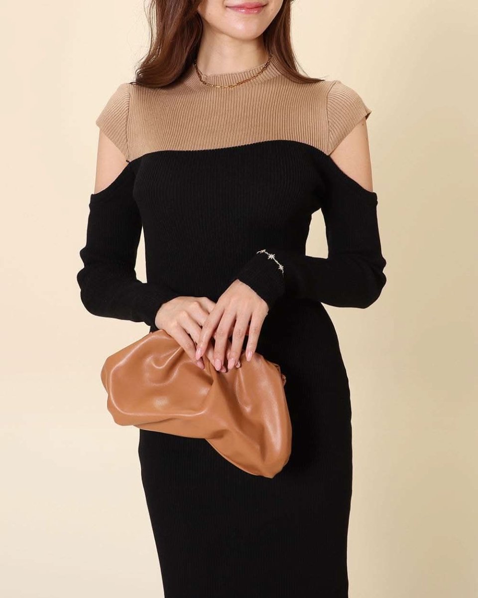 【動画あり】スリーブカットコントラストニットワンピース 3色展開 - select store mirror me【動画あり】スリーブカットコントラストニットワンピース 3色展開155932828mirror meselect store mirror me155932828ベージュ&ホワイト S