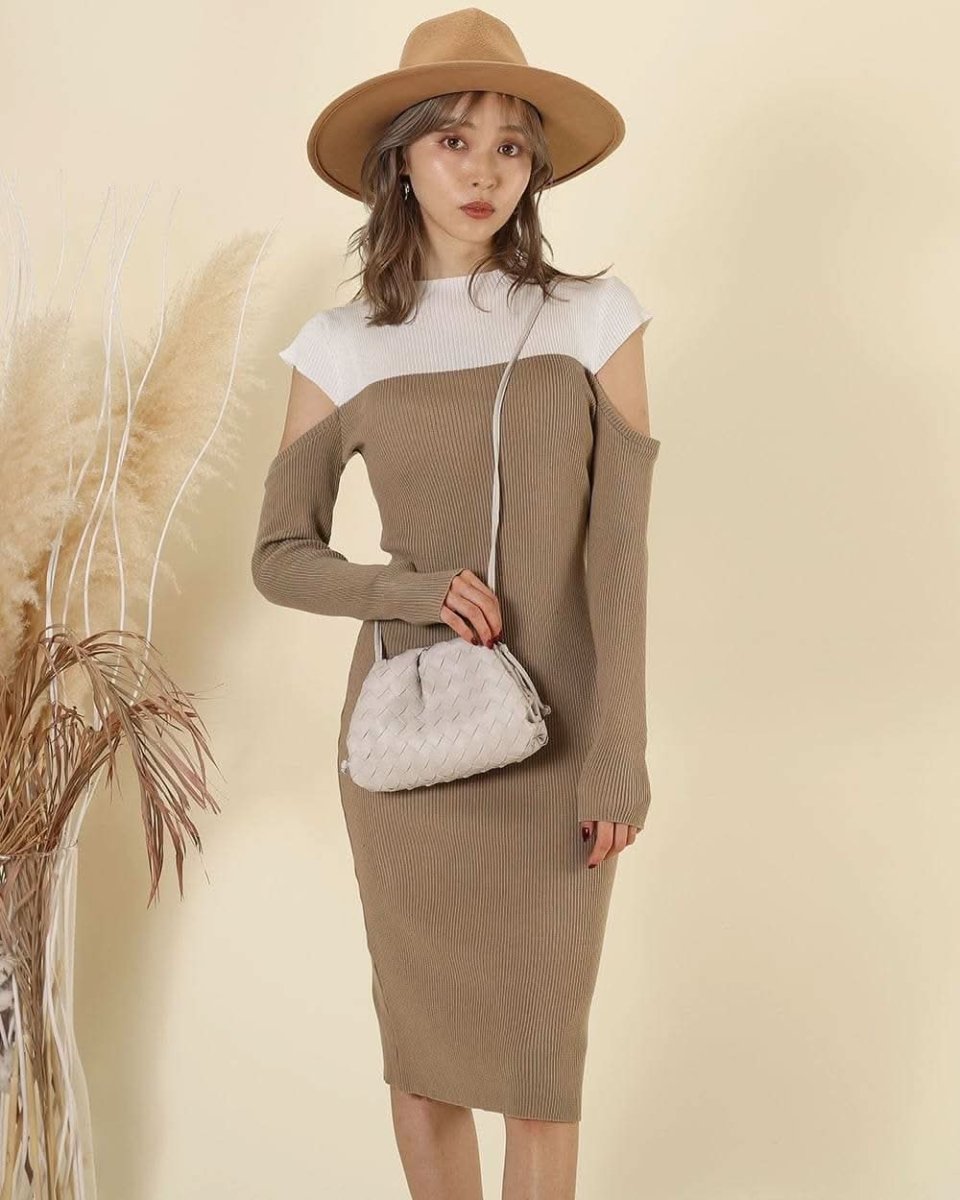 【動画あり】スリーブカットコントラストニットワンピース 3色展開 - select store mirror me【動画あり】スリーブカットコントラストニットワンピース 3色展開155932828mirror meselect store mirror me155932828ベージュ&ホワイト S