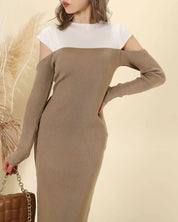 【動画あり】スリーブカットコントラストニットワンピース 3色展開 - select store mirror me【動画あり】スリーブカットコントラストニットワンピース 3色展開155932828mirror meselect store mirror me155932828ベージュ&ホワイト S