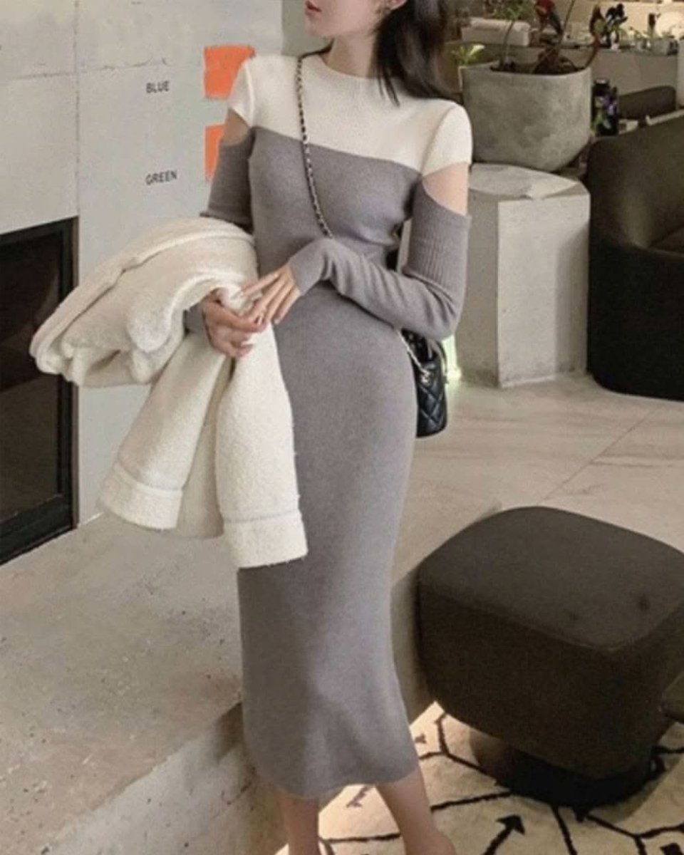 【動画あり】スリーブカットコントラストニットワンピース 3色展開 - select store mirror me【動画あり】スリーブカットコントラストニットワンピース 3色展開155932828mirror meselect store mirror me155932828ベージュ&ホワイト S