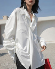 アシンメトリーデザインボタンオーバーシャツ 3色展開 - select store mirror meアシンメトリーデザインボタンオーバーシャツ 3色展開156165815mirror meselect store mirror me156165815ホワイト S