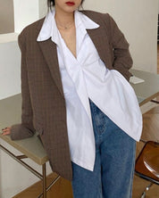 アシンメトリーデザインボタンオーバーシャツ 3色展開 - select store mirror meアシンメトリーデザインボタンオーバーシャツ 3色展開156165815mirror meselect store mirror me156165815ホワイト S