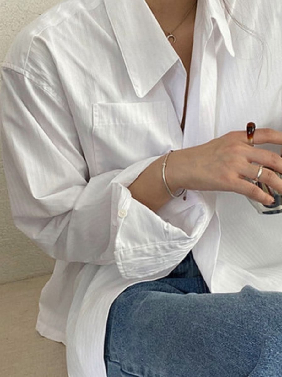 アシンメトリーデザインボタンオーバーシャツ 3色展開 - select store mirror meアシンメトリーデザインボタンオーバーシャツ 3色展開156165815mirror meselect store mirror me156165815ホワイト S