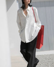 アシンメトリーデザインボタンオーバーシャツ 3色展開 - select store mirror meアシンメトリーデザインボタンオーバーシャツ 3色展開156165815mirror meselect store mirror me156165815ホワイト S