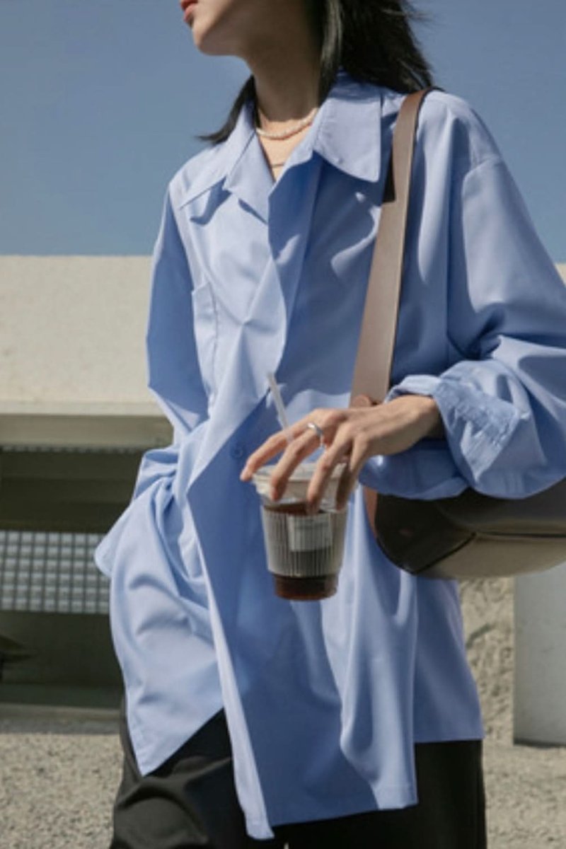 アシンメトリーデザインボタンオーバーシャツ 3色展開 - select store mirror meアシンメトリーデザインボタンオーバーシャツ 3色展開156165815mirror meselect store mirror me156165815ホワイト S