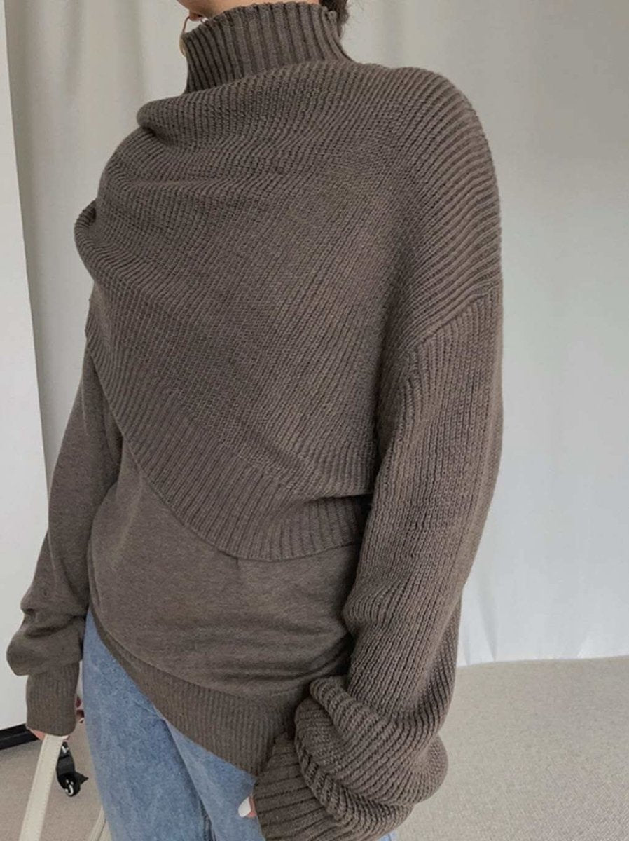 アシンメトリーユニークデザインニット 3色展開 - select store mirror meアシンメトリーユニークデザインニット 3色展開160869700mirror meselect store mirror me160869700ブラウン