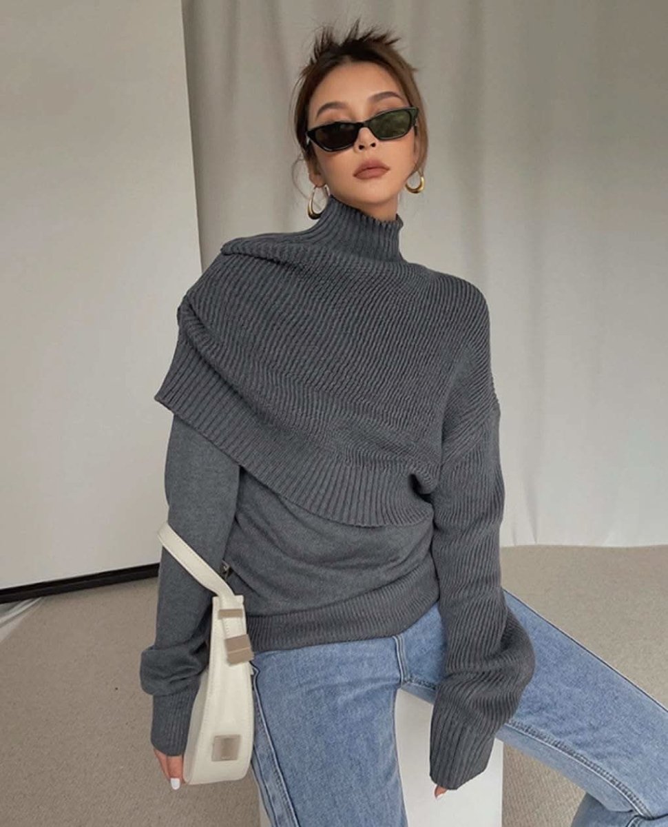 アシンメトリーユニークデザインニット 3色展開 - select store mirror meアシンメトリーユニークデザインニット 3色展開160869700mirror meselect store mirror me160869700ブラウン