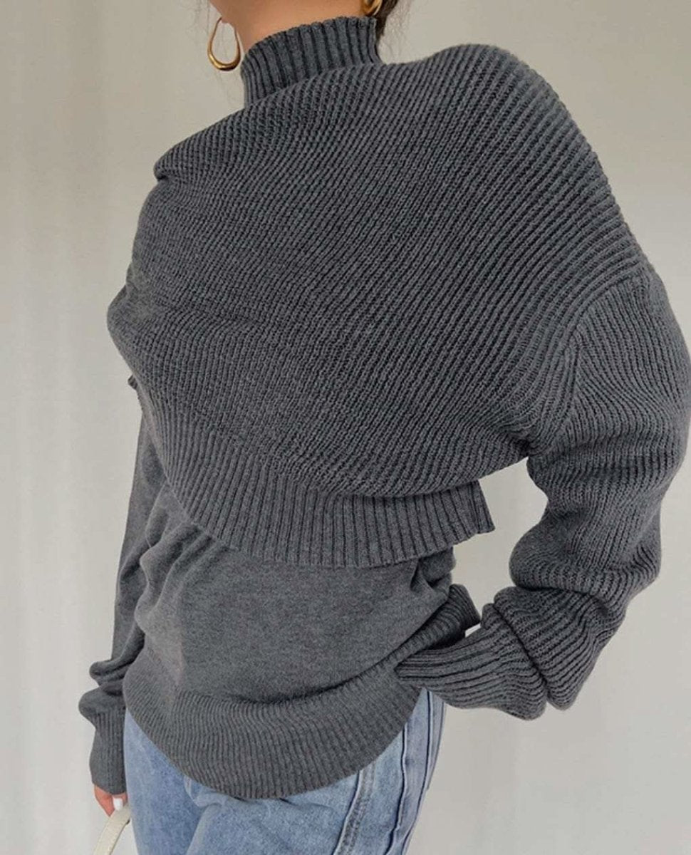 アシンメトリーユニークデザインニット 3色展開 - select store mirror meアシンメトリーユニークデザインニット 3色展開160869700mirror meselect store mirror me160869700ブラウン