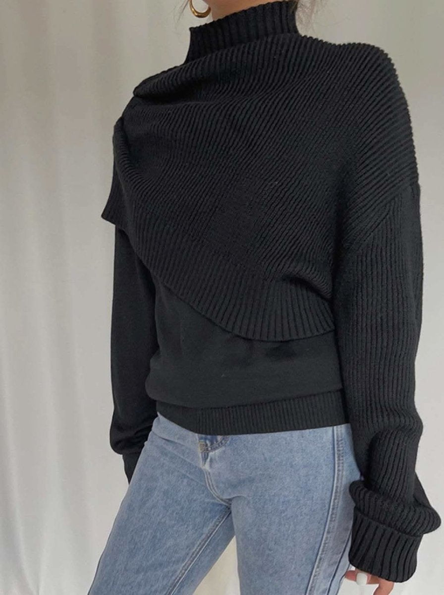 アシンメトリーユニークデザインニット 3色展開 - select store mirror meアシンメトリーユニークデザインニット 3色展開160869700mirror meselect store mirror me160869700ブラウン