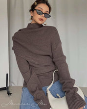 アシンメトリーユニークデザインニット 3色展開 - select store mirror meアシンメトリーユニークデザインニット 3色展開160869700mirror meselect store mirror me160869700ブラウン