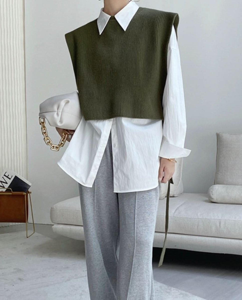 サイドロングリボンワイドニットベスト 3色展開 - select store mirror meサイドロングリボンワイドニットベスト 3色展開163197533mirror meselect store mirror me163197533ホワイト