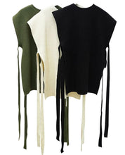 サイドロングリボンワイドニットベスト 3色展開 - select store mirror meサイドロングリボンワイドニットベスト 3色展開163197533mirror meselect store mirror me163197533ホワイト