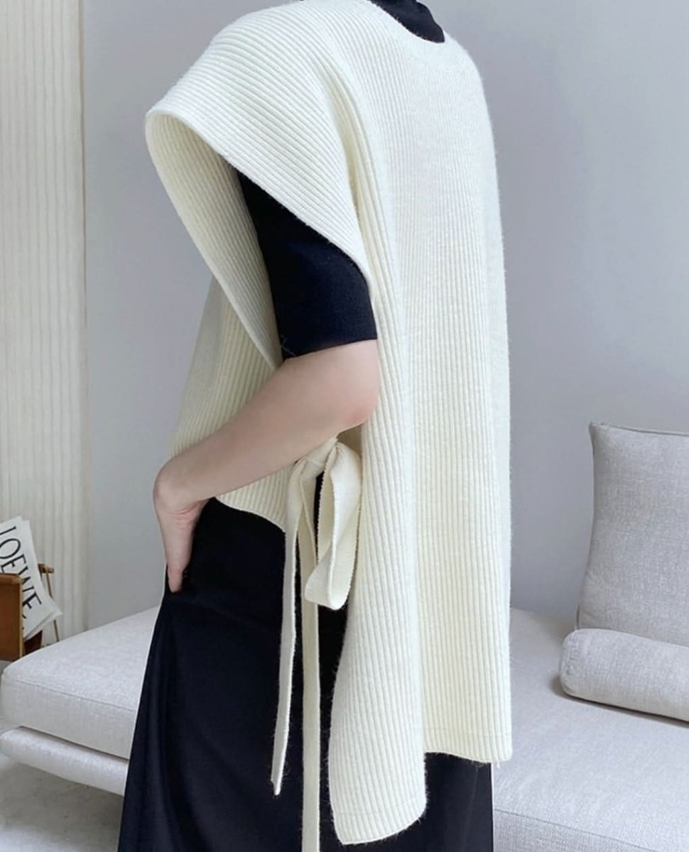 サイドロングリボンワイドニットベスト 3色展開 - select store mirror meサイドロングリボンワイドニットベスト 3色展開163197533mirror meselect store mirror me163197533ホワイト