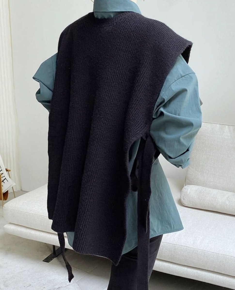 サイドロングリボンワイドニットベスト 3色展開 - select store mirror meサイドロングリボンワイドニットベスト 3色展開163197533mirror meselect store mirror me163197533ホワイト