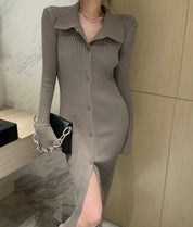 <インスタグラマー様ご愛用>襟付き袖フレア切り替えリブニットワンピース 3色展開 - select store mirror me<インスタグラマー様ご愛用>襟付き袖フレア切り替えリブニットワンピース 3色展開164237672mirror meselect store mirror me164237672マスタード S