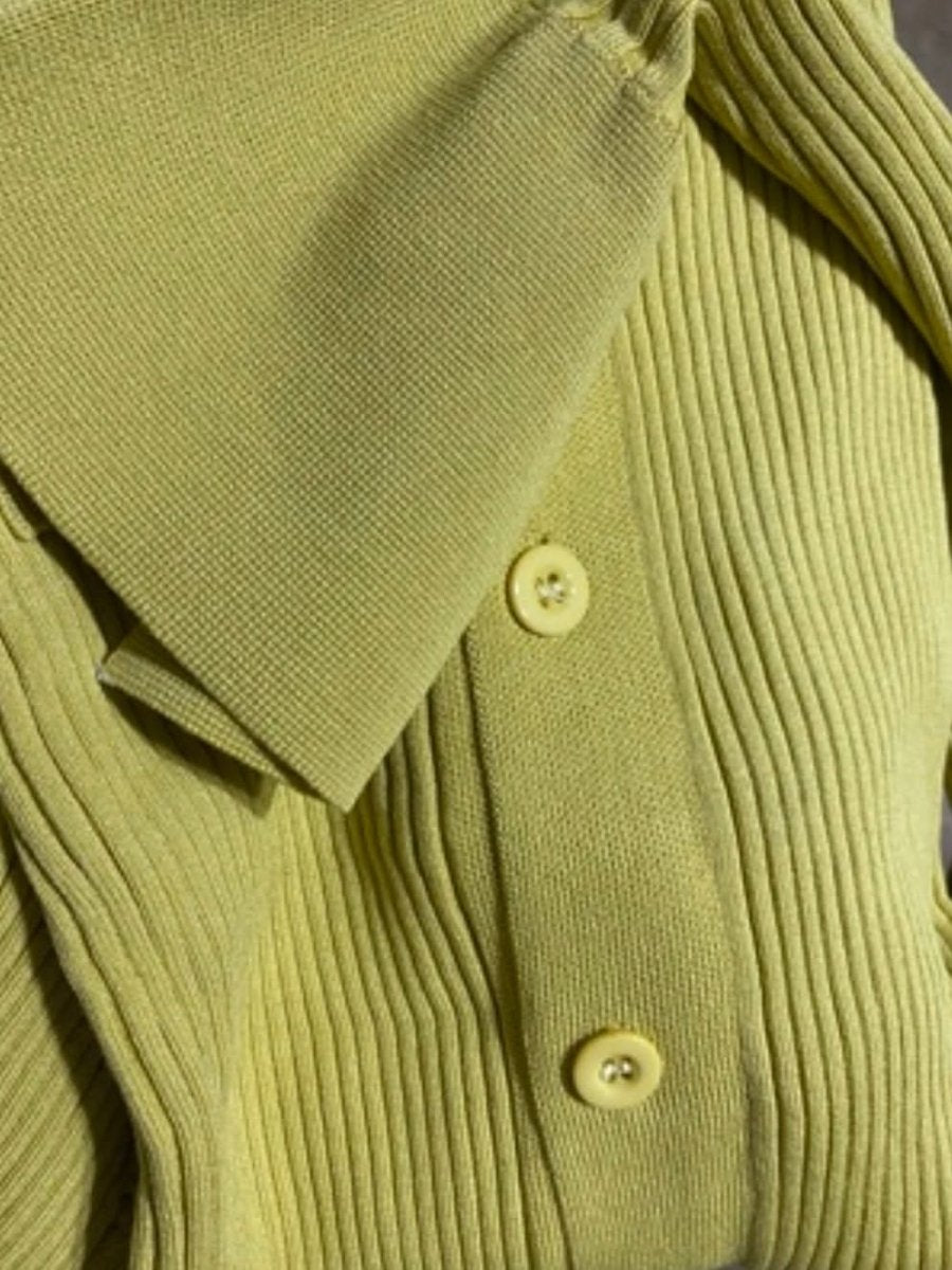 <インスタグラマー様ご愛用>襟付き袖フレア切り替えリブニットワンピース 3色展開 - select store mirror me<インスタグラマー様ご愛用>襟付き袖フレア切り替えリブニットワンピース 3色展開164237672mirror meselect store mirror me164237672マスタード S