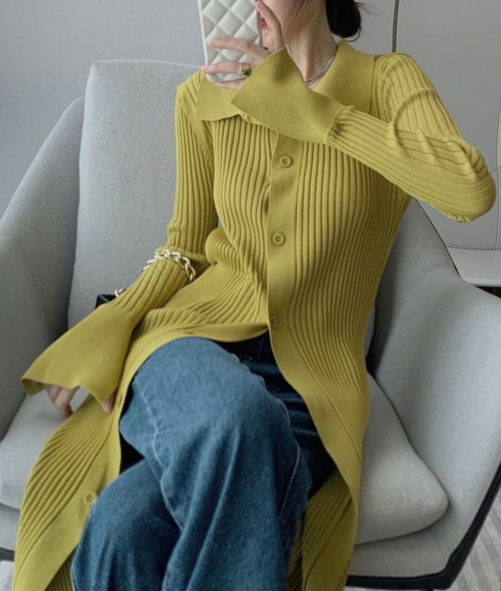 <インスタグラマー様ご愛用>襟付き袖フレア切り替えリブニットワンピース 3色展開 - select store mirror me<インスタグラマー様ご愛用>襟付き袖フレア切り替えリブニットワンピース 3色展開164237672mirror meselect store mirror me164237672マスタード S