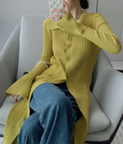 <インスタグラマー様ご愛用>襟付き袖フレア切り替えリブニットワンピース 3色展開 - select store mirror me<インスタグラマー様ご愛用>襟付き袖フレア切り替えリブニットワンピース 3色展開164237672mirror meselect store mirror me164237672マスタード S