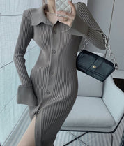 <インスタグラマー様ご愛用>襟付き袖フレア切り替えリブニットワンピース 3色展開 - select store mirror me<インスタグラマー様ご愛用>襟付き袖フレア切り替えリブニットワンピース 3色展開164237672mirror meselect store mirror me164237672マスタード S