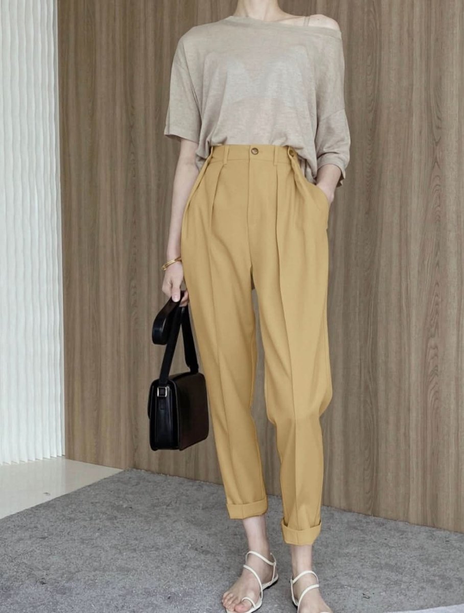 美脚ラインマニッシュタックパンツ 3色展開 - select store mirror me美脚ラインマニッシュタックパンツ 3色展開169250054mirror meselect store mirror me169250054イエローS