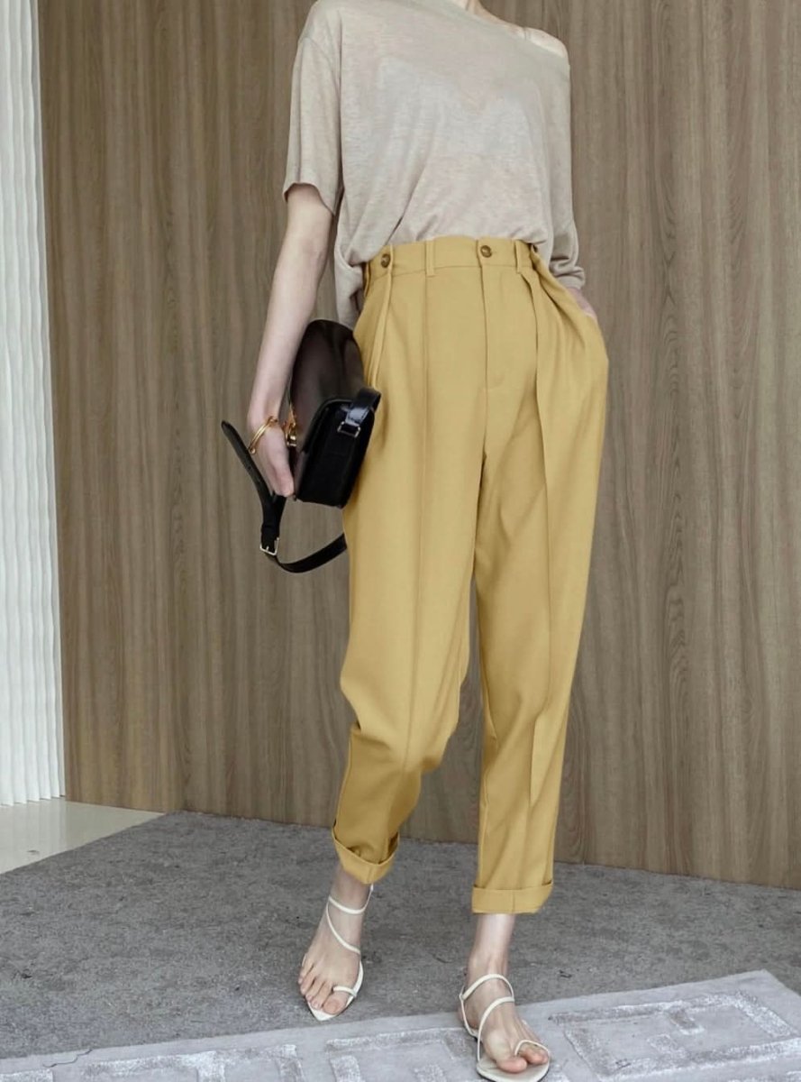 美脚ラインマニッシュタックパンツ 3色展開 - select store mirror me美脚ラインマニッシュタックパンツ 3色展開169250054mirror meselect store mirror me169250054イエローS