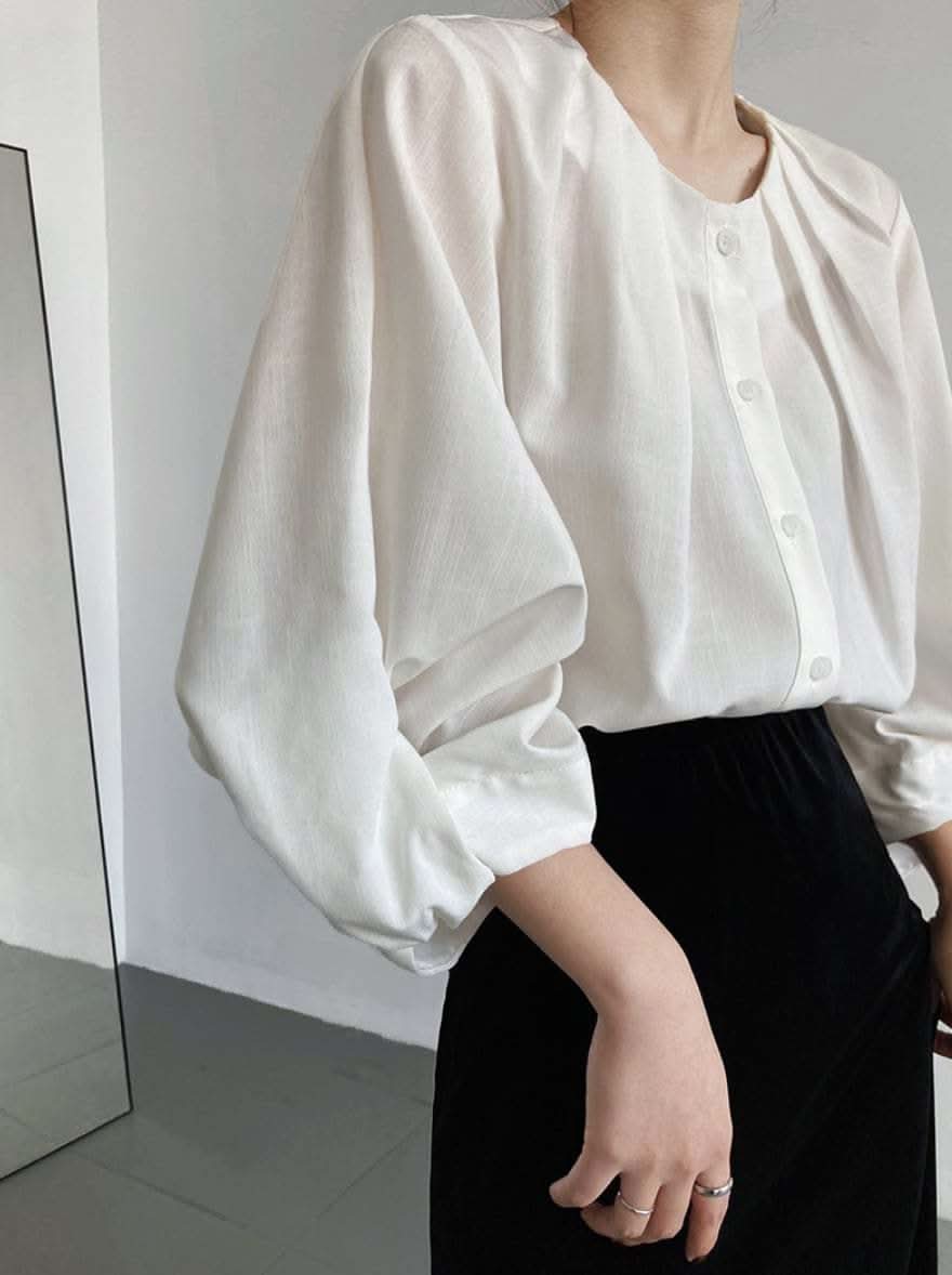 【動画あり】ラウンドネックランタンスリーブブラウス 3色展開 - select store mirror me【動画あり】ラウンドネックランタンスリーブブラウス 3色展開189782159mirror meselect store mirror me189782159ホワイトS