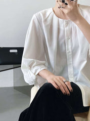 【動画あり】ラウンドネックランタンスリーブブラウス 3色展開 - select store mirror me【動画あり】ラウンドネックランタンスリーブブラウス 3色展開189782159mirror meselect store mirror me189782159ホワイトS