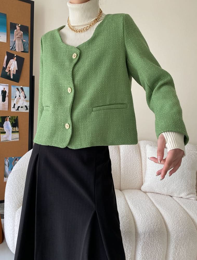 ウェーブデザイン美ラインノーカラージャケット 3色展開 - select store mirror meウェーブデザイン美ラインノーカラージャケット 3色展開197266162mirror meselect store mirror me197266162ホワイトS