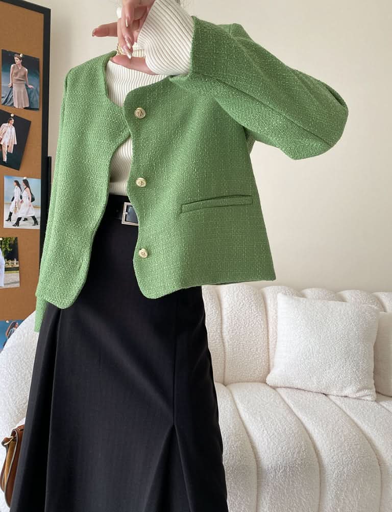 ウェーブデザイン美ラインノーカラージャケット 3色展開 - select store mirror meウェーブデザイン美ラインノーカラージャケット 3色展開197266162mirror meselect store mirror me197266162ホワイトS