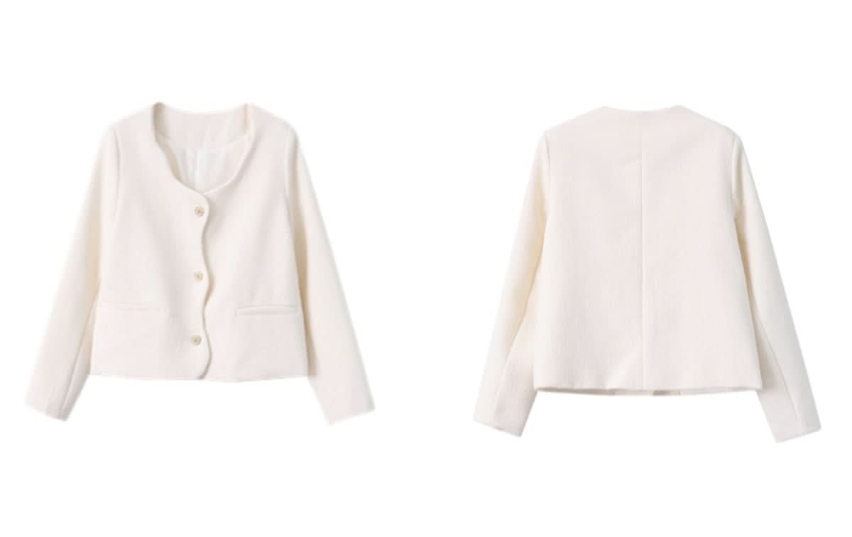 ウェーブデザイン美ラインノーカラージャケット 3色展開 - select store mirror meウェーブデザイン美ラインノーカラージャケット 3色展開197266162mirror meselect store mirror me197266162ホワイトS