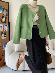 ウェーブデザイン美ラインノーカラージャケット 3色展開 - select store mirror meウェーブデザイン美ラインノーカラージャケット 3色展開197266162mirror meselect store mirror me197266162ホワイトS