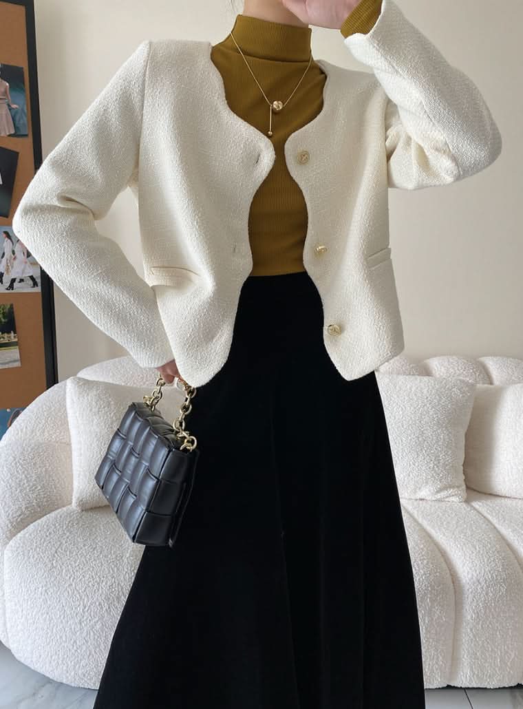 ウェーブデザイン美ラインノーカラージャケット 3色展開 - select store mirror meウェーブデザイン美ラインノーカラージャケット 3色展開197266162mirror meselect store mirror me197266162ホワイトS