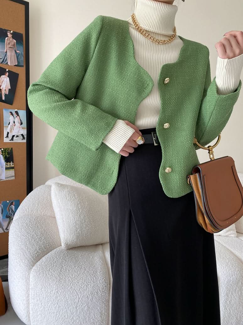 ウェーブデザイン美ラインノーカラージャケット 3色展開 - select store mirror meウェーブデザイン美ラインノーカラージャケット 3色展開197266162mirror meselect store mirror me197266162ホワイトS