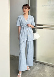 スカラップデザインクール素材セットアップ 3色展開 - select store mirror meスカラップデザインクール素材セットアップ 3色展開198676160mirror meselect store mirror me198676160ブルーS