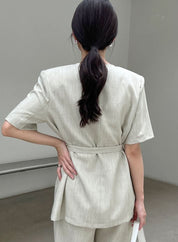 スカラップデザインクール素材セットアップ 3色展開 - select store mirror meスカラップデザインクール素材セットアップ 3色展開198676160mirror meselect store mirror me198676160ブルーS