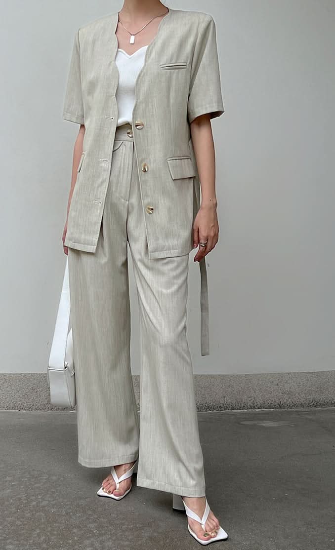 スカラップデザインクール素材セットアップ 3色展開 - select store mirror meスカラップデザインクール素材セットアップ 3色展開198676160mirror meselect store mirror me198676160ブルーS