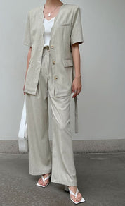 スカラップデザインクール素材セットアップ 3色展開 - select store mirror meスカラップデザインクール素材セットアップ 3色展開198676160mirror meselect store mirror me198676160ブルーS