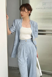 スカラップデザインクール素材セットアップ 3色展開 - select store mirror meスカラップデザインクール素材セットアップ 3色展開198676160mirror meselect store mirror me198676160ブルーS