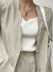 スカラップデザインクール素材セットアップ 3色展開 - select store mirror meスカラップデザインクール素材セットアップ 3色展開198676160mirror meselect store mirror me198676160ブルーS