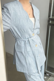 スカラップデザインクール素材セットアップ 3色展開 - select store mirror meスカラップデザインクール素材セットアップ 3色展開198676160mirror meselect store mirror me198676160ブルーS