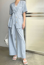 スカラップデザインクール素材セットアップ 3色展開 - select store mirror meスカラップデザインクール素材セットアップ 3色展開198676160mirror meselect store mirror me198676160ブルーS