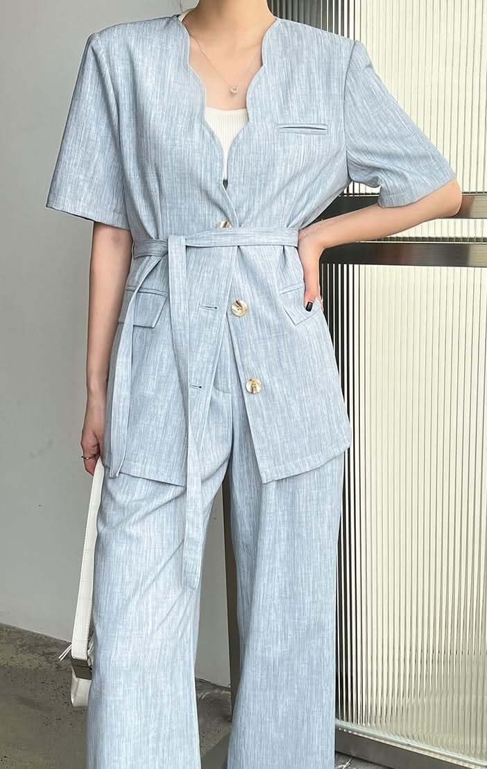 スカラップデザインクール素材セットアップ 3色展開 - select store mirror meスカラップデザインクール素材セットアップ 3色展開198676160mirror meselect store mirror me198676160ブルーS