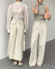 【動画あり】フロントねじれデザインフレアスカート 3色展開 - select store mirror me【動画あり】フロントねじれデザインフレアスカート 3色展開200962196mirror meselect store mirror me200962196ホワイトS