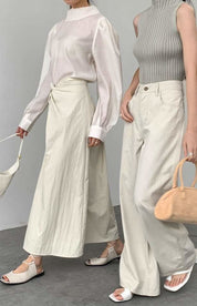 【動画あり】フロントねじれデザインフレアスカート 3色展開 - select store mirror me【動画あり】フロントねじれデザインフレアスカート 3色展開200962196mirror meselect store mirror me200962196ホワイトS