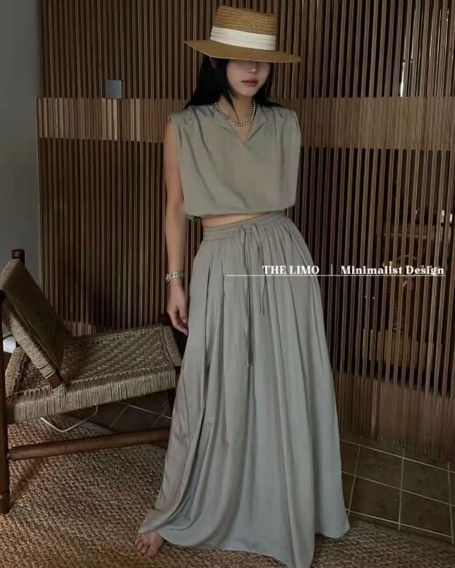 【動画あり】ノースリーブクロップド丈トップス&スカートセットアップ 3色展開 - select store mirror me【動画あり】ノースリーブクロップド丈トップス&スカートセットアップ 3色展開201651716mirror meselect store mirror me201651716ホワイト