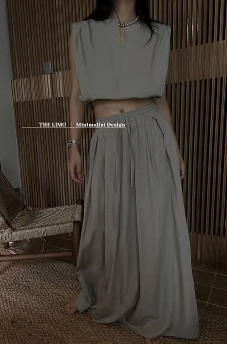 【動画あり】ノースリーブクロップド丈トップス&スカートセットアップ 3色展開 - select store mirror me【動画あり】ノースリーブクロップド丈トップス&スカートセットアップ 3色展開201651716mirror meselect store mirror me201651716ホワイト