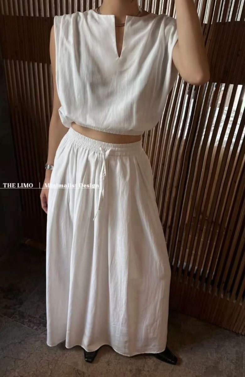 【動画あり】ノースリーブクロップド丈トップス&スカートセットアップ 3色展開 - select store mirror me【動画あり】ノースリーブクロップド丈トップス&スカートセットアップ 3色展開201651716mirror meselect store mirror me201651716ホワイト